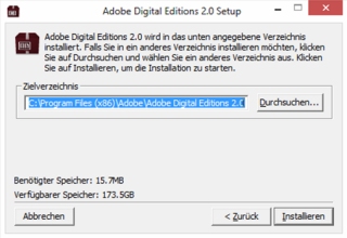 Adobe Digital Editions installieren