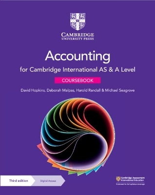 Cambridge International AS & A Level Accounting Coursebook with Digital Access (2 Years) - David Hopkins, Deborah Malpas, Harold Randall, Michael Seagrove