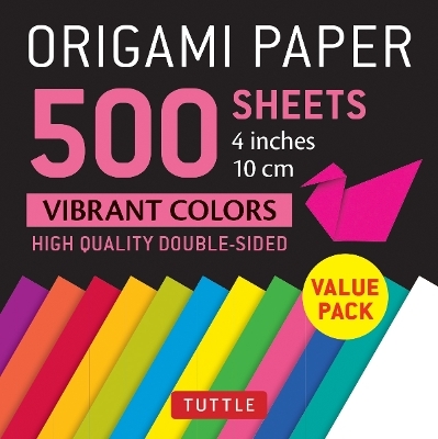 Origami Paper 500 sheets Vibrant Colors 4 (10 cm) - Tuttle Publishing