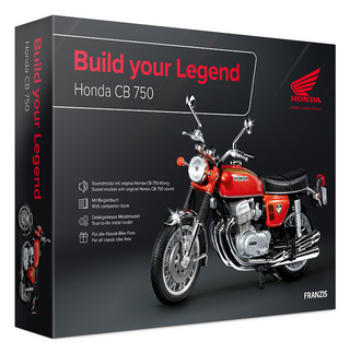 Honda CB 750 Build your Legend, Metall Modellbausatz im Maßstab 1:24, inkl. Soundmodul und 68-seitigem Begleitbuch - 