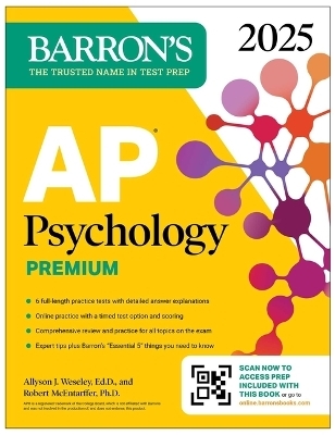 AP Psychology Premium, 2025: Practice Tests + Comprehensive Review + Online Practice - Allyson J. Weseley, Robert McEntarffer