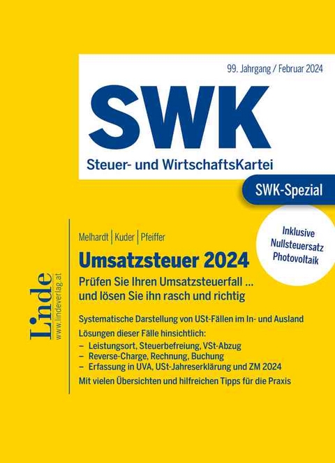 SWK-Spezial Umsatzsteuer 2024 - Stefan Melhardt, Bernhard Kuder, Sebastian Pfeiffer
