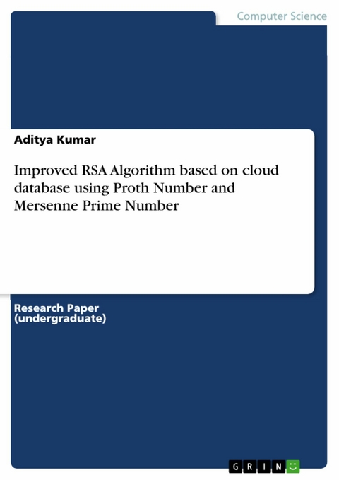 Improved RSA Algorithm based on cloud database using Proth Number and Mersenne Prime Number - Aditya Kumar