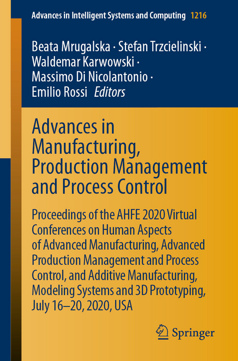 Advances in Manufacturing, Production Management and Process Control - 