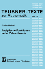 Analytische Funktionen in der Zahlentheorie - Ekkehard Krätzel