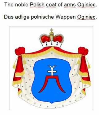 The noble Polish coat of arms Oginiec. Das adlige polnische Wappen Oginiec. - Werner Zurek