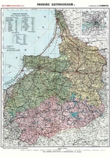 Historische Karte: Provinz OSTPREUSSEN im Deutschen Reich - um 1910 [gerollt] - Friedrich Handtke