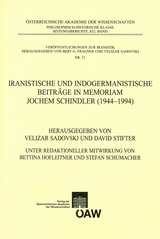 Iranistische und indogermanistische Beiträge in Memoriam Jochem Schindler (1944-1994) - 