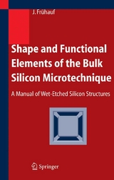 Shape and Functional Elements of the Bulk Silicon Microtechnique - Joachim Frühauf
