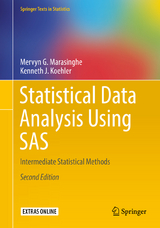 Statistical Data Analysis Using SAS - Marasinghe, Mervyn G.; Koehler, Kenneth J.