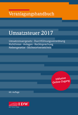Veranlagungshandbuch Umsatzsteuer 2017 - Institut der Wirtschaftsprüfer