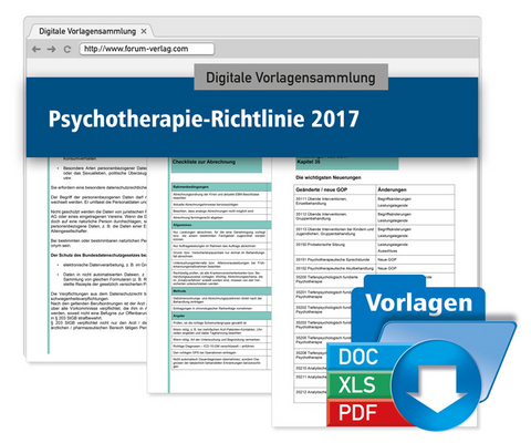Arbeitshilfen zur neuen Psychotherapie-Richtlinie 2017