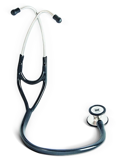 Peil Professional Cardiology Double Comfort, Doppelschlauchstethoskop, komplett, schwarz/black