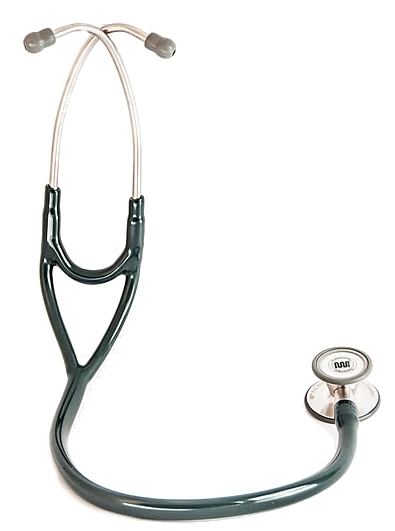 Peil Professional Cardiology Double Comfort, Doppelschlauchstethoskop, komplett, dunkelgrün/huntergreen