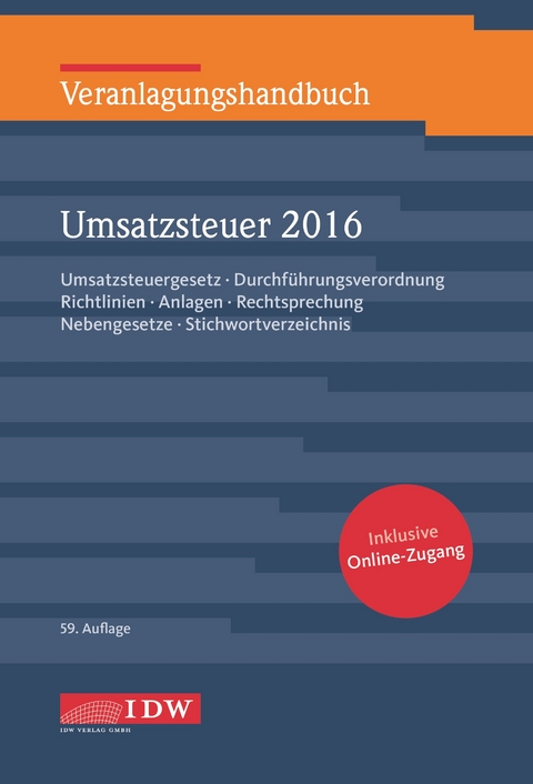 Veranlagungshandbuch Umsatzsteuer 2016 - 