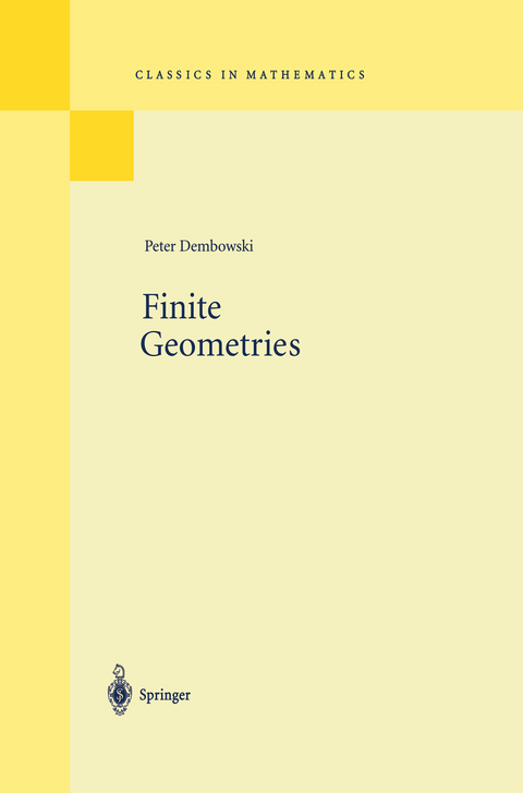 Finite Geometries - Peter Dembowski
