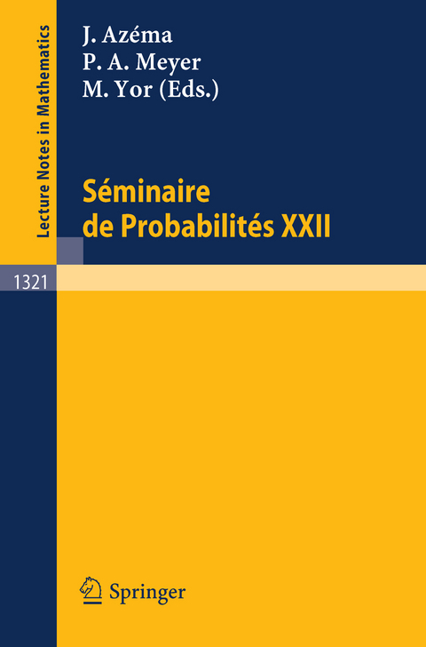 Seminaire de Probabilites XXII - 