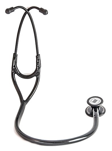 Peil Professional Cardiology Double Comfort, Doppelschlauchstethoskop, komplett, Black Edition, schwarz/black