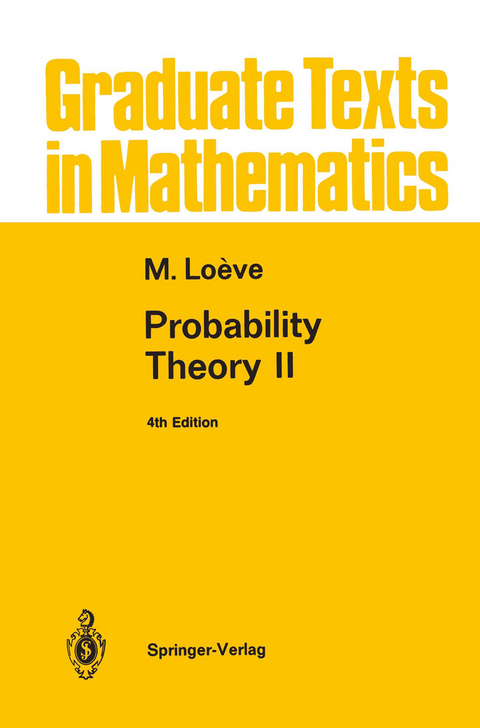 Probability Theory II - M. Loeve