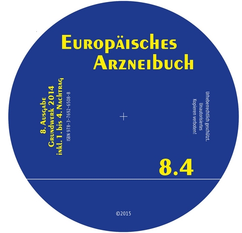 Europäisches Arzneibuch DVD-ROM 8. Ausgabe, 4. Nachtrag (Ph.Eur. 8.4)