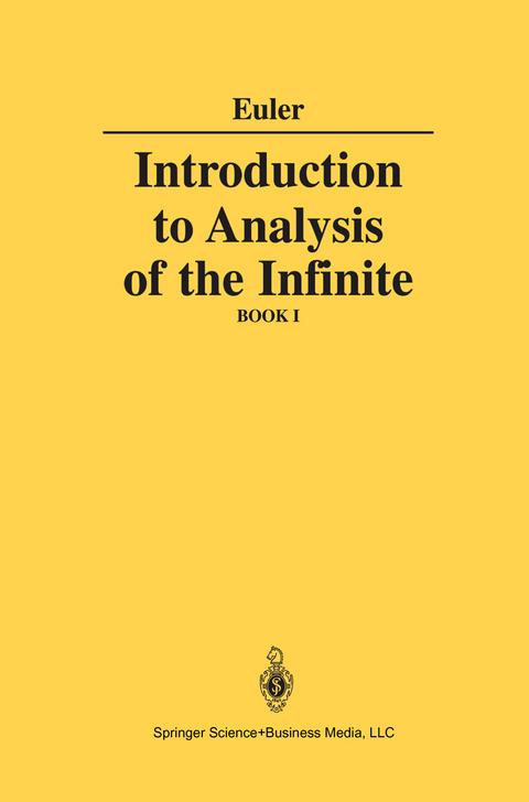 Introduction to Analysis of the Infinite - Leonhard Euler
