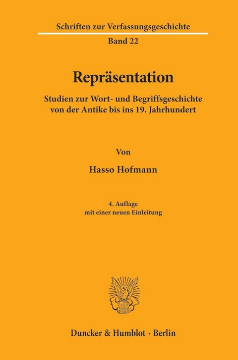 Repräsentation. - Hasso Hofmann