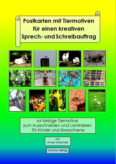 Postkarten mit Tiermotiven für einen kreativen Sprech- und Schreibauftrag - Anke Nitschke