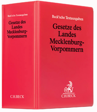 Gesetze des Landes Mecklenburg-Vorpommern - Hans-Jochen Knöll; Jürgen Lambrecht
