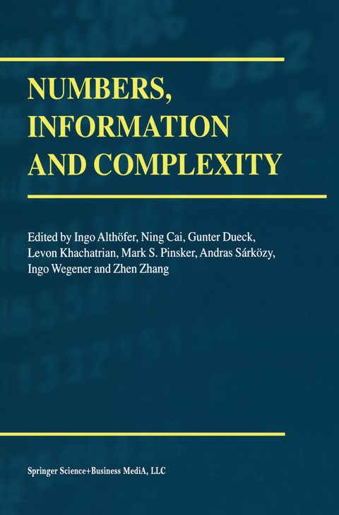 Numbers, Information and Complexity - 