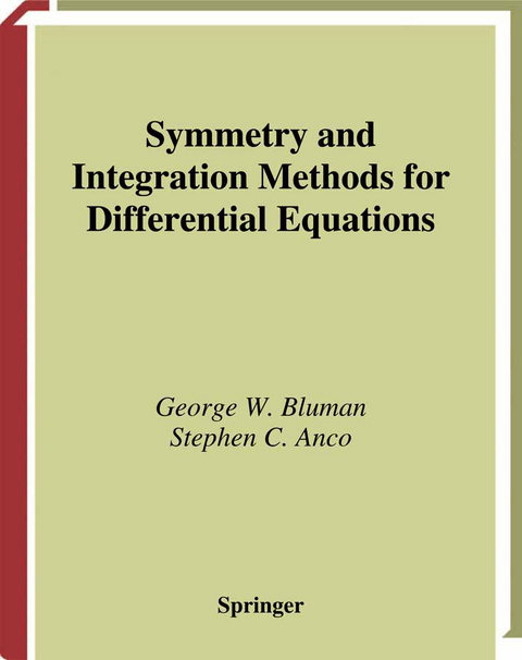 Symmetry and Integration Methods for Differential Equations - George W. Bluman, Stephen C. Anco