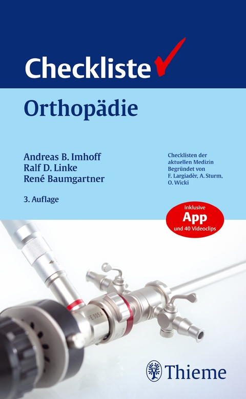 Checkliste Orthopädie - Andreas Imhoff, Ralf Linke, Rene Baumgartner