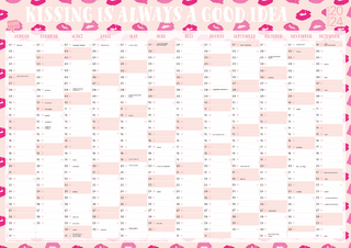 Großer rosa Wandkalender 2024 in DIN A1 (84 x 59,4 cm) für zu Hause oder das Büro. Rosa XXL Wandplaner, Jahreskalender für 12 Monate 2024. Jahresplaner groß inklusive aller gesetzlichen und nicht-gesetzlichen Feiertage - Lisa Wirth