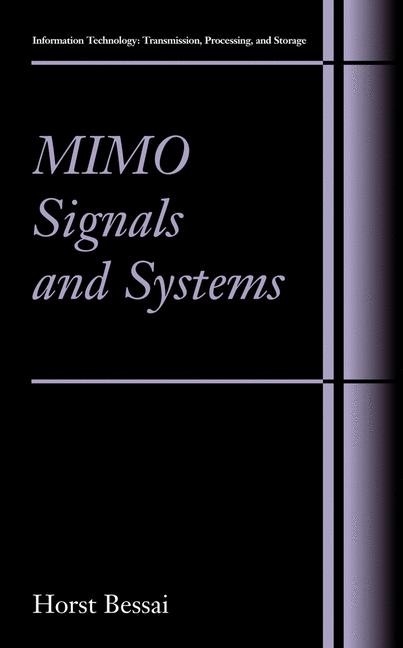 MIMO Signals and Systems -  Horst Bessai