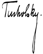 Signatur Kurt Tucholsky