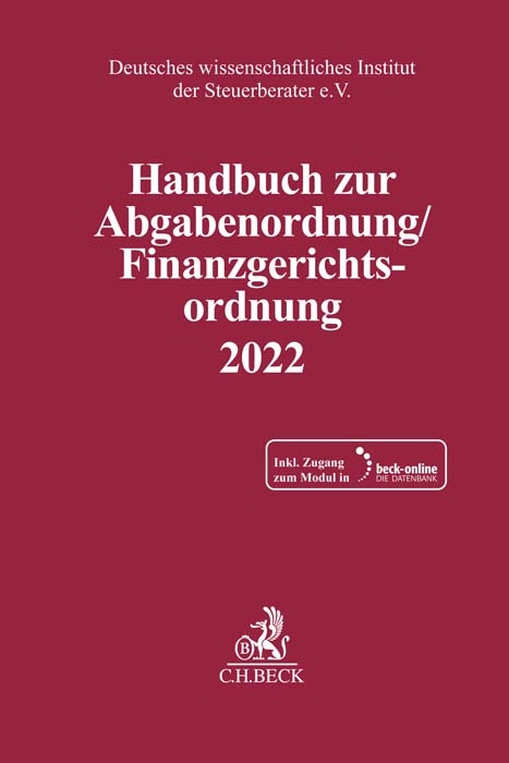 Handbuch zur Abgabenordnung / Finanzgerichtsordnung 2022 - 