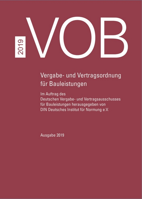 VOB Gesamtausgabe 2019 - Buch mit E-Book