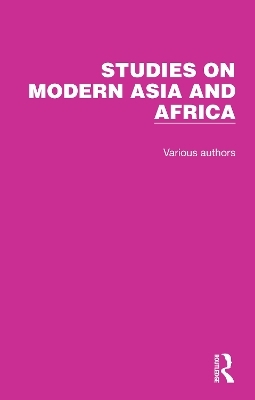 Studies on Modern Asia and Africa -  Various