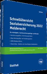 Schnellübersicht Sozialversicherung 2022 Melderecht - Geiken, Manfred