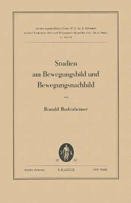 Studien am Bewegungsbild und Bewegungsnachbild - R. Bodenheimer