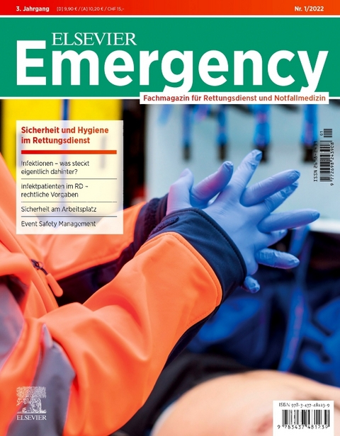 Elsevier Emergency. Sicherheit und Hygiene im Rettungsdienst. 1/2022 - 