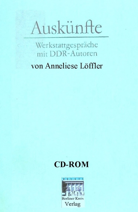 Auskünfte - Anneliese Löffler, Eike-Jürgen Tolzien