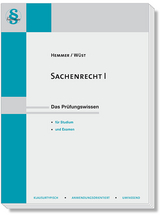 Sachenrecht I - Hemmer, Karl-Edmund; Wüst, Achim; D'Alquen, Clemens