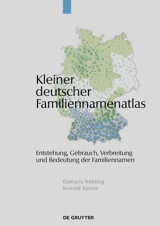 Kleiner deutscher Familiennamenatlas - Damaris Nübling; Konrad Kunze