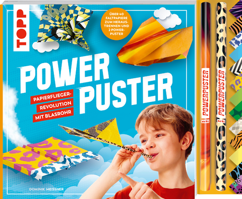 Powerpuster. Anleitungsbuch mit über 40 Faltblättern und 2 Blasrohren - Dominik Meißner