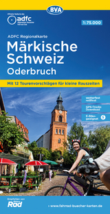 ADFC-Regionalkarte Märkische Schweiz Oderbruch, 1:75.000, mit Tagestourenvorschlägen, reiß- und wetterfest, E-Bike-geeignet, GPS-Tracks Download - 