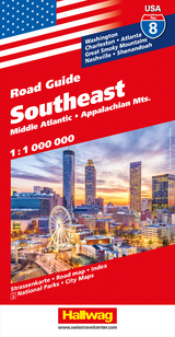 Southeast Middle Atlantic, Appalachian Mts. Nr. 08 USA Road Guide 1:1 Mio. - 