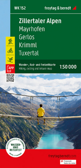Zillertaler Alpen, Wander-, Rad- und Freizeitkarte 1:50.000, freytag & berndt, WK 152 - 