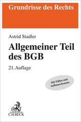 Allgemeiner Teil des BGB - Bernd Rüthers, Astrid Stadler