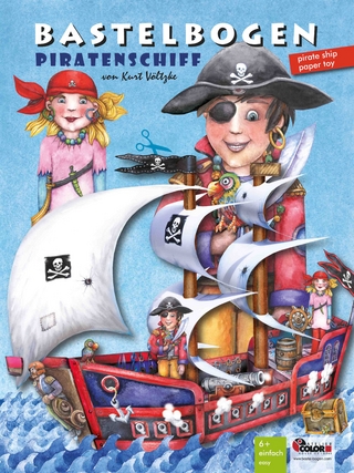Piratenschiff Bastelbogen mit Piraten und Schatz zum Spielen - ATELIER COLOR