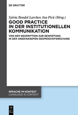Good practice in der institutionellen Kommunikation - 